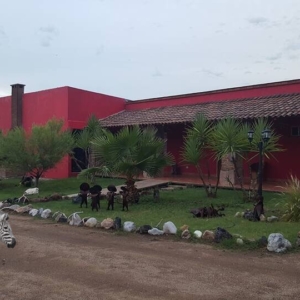 A the outside of a beautiful hunting lodge in Sonora, Mexico.